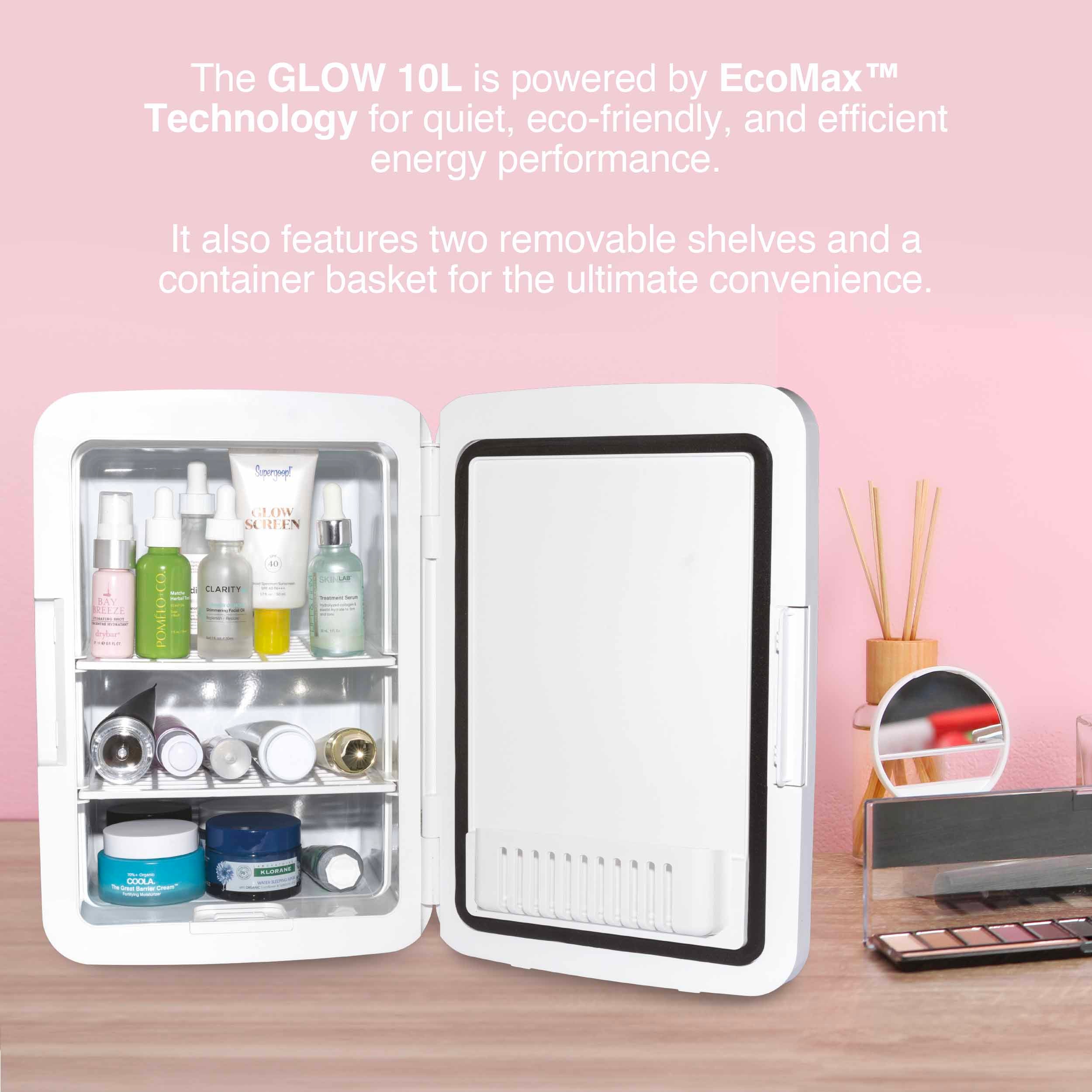 New* Glow 10L Mini Skincare Fridge with Mirror & LED Light