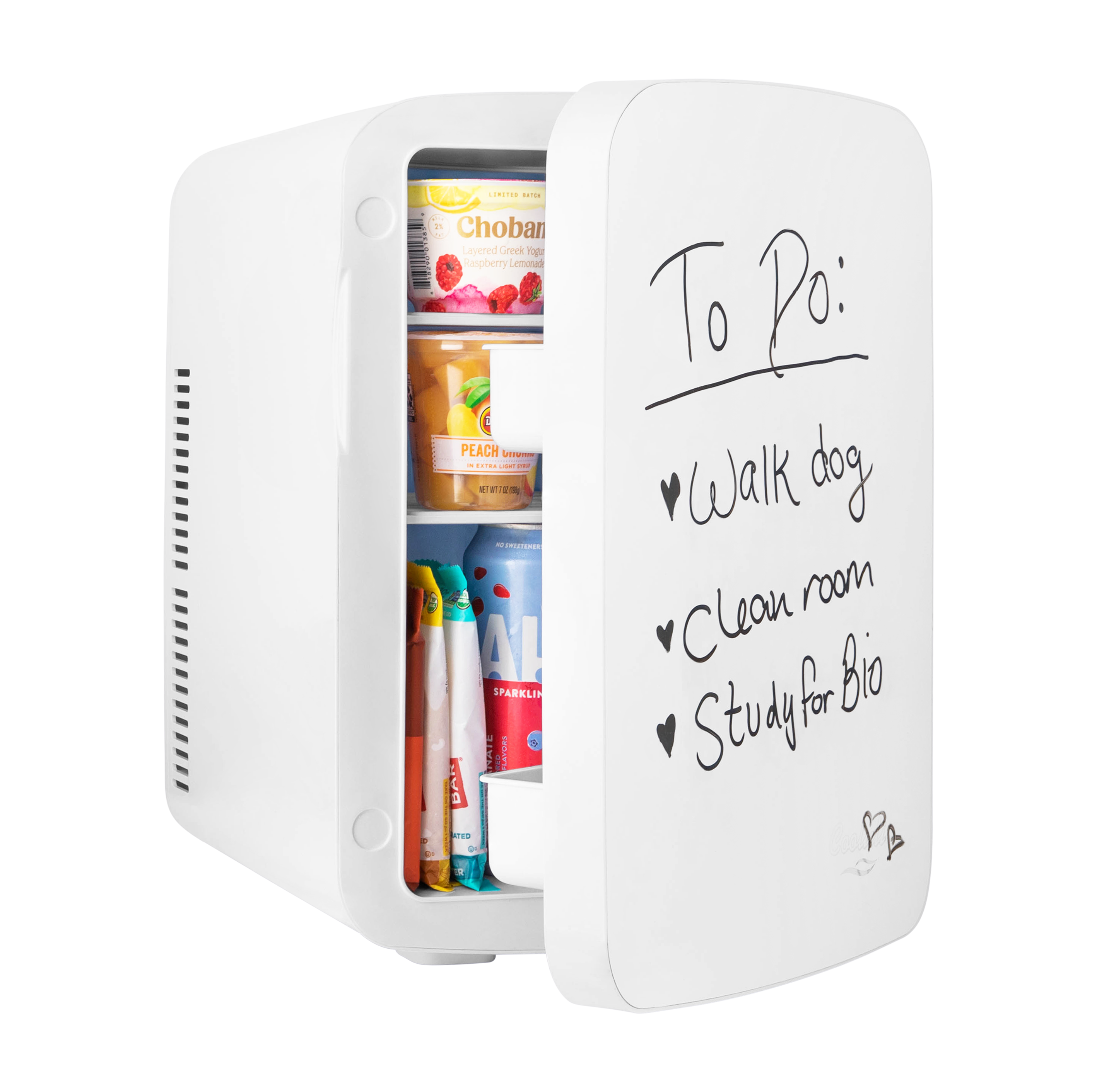 Vibe 15 Liter Dry Erase White Mini Fridge Door