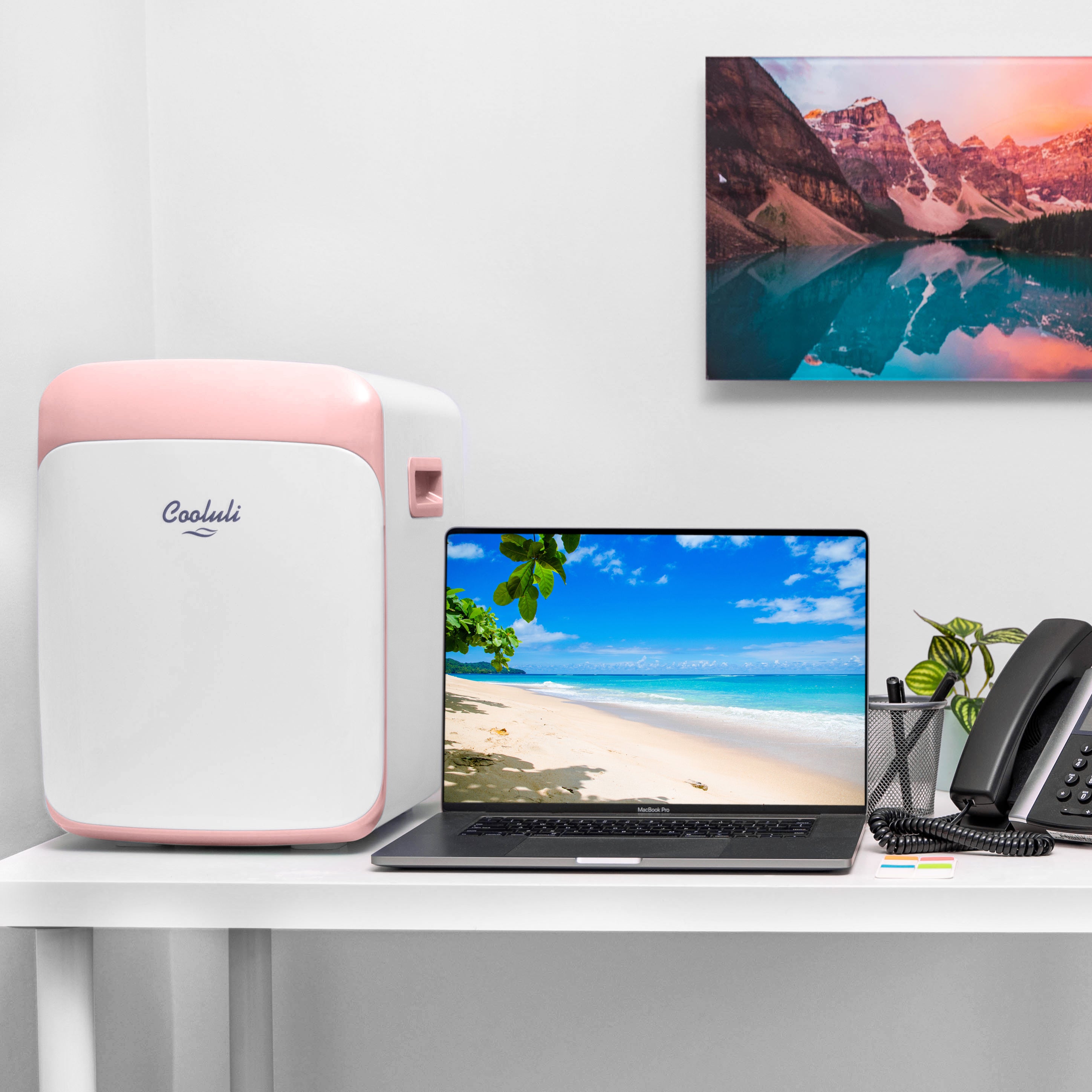cooluli classic 15 liter pink portable mini fridge for food