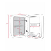 Concord 20 Liter Large Blue Mini Fridge Temperature Control Dimensions Measurements