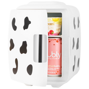 Classic 4 Liter Small Cow Print Mini Fridge for Food