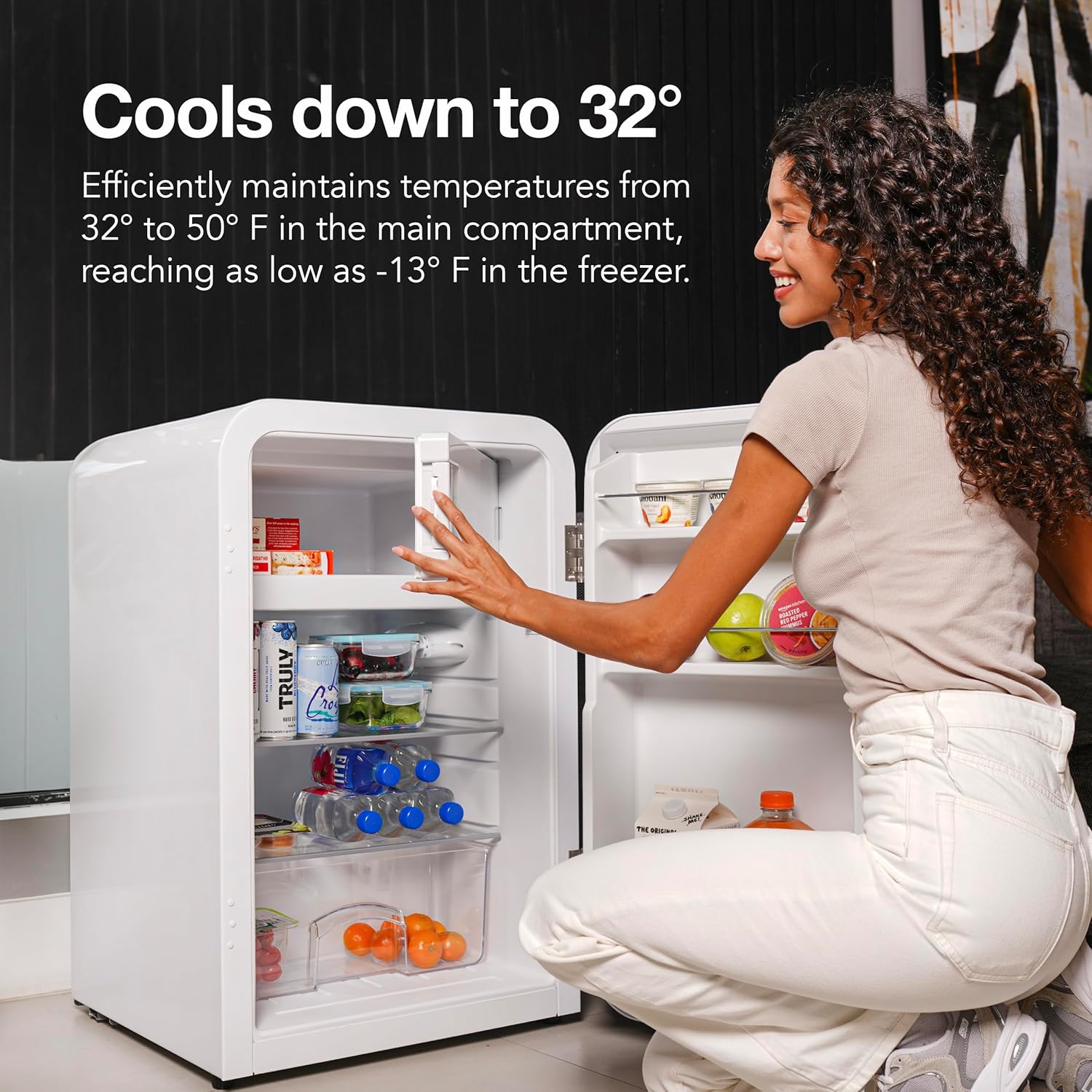 Curve 3.8 cu ft Mini Fridge with Freezer