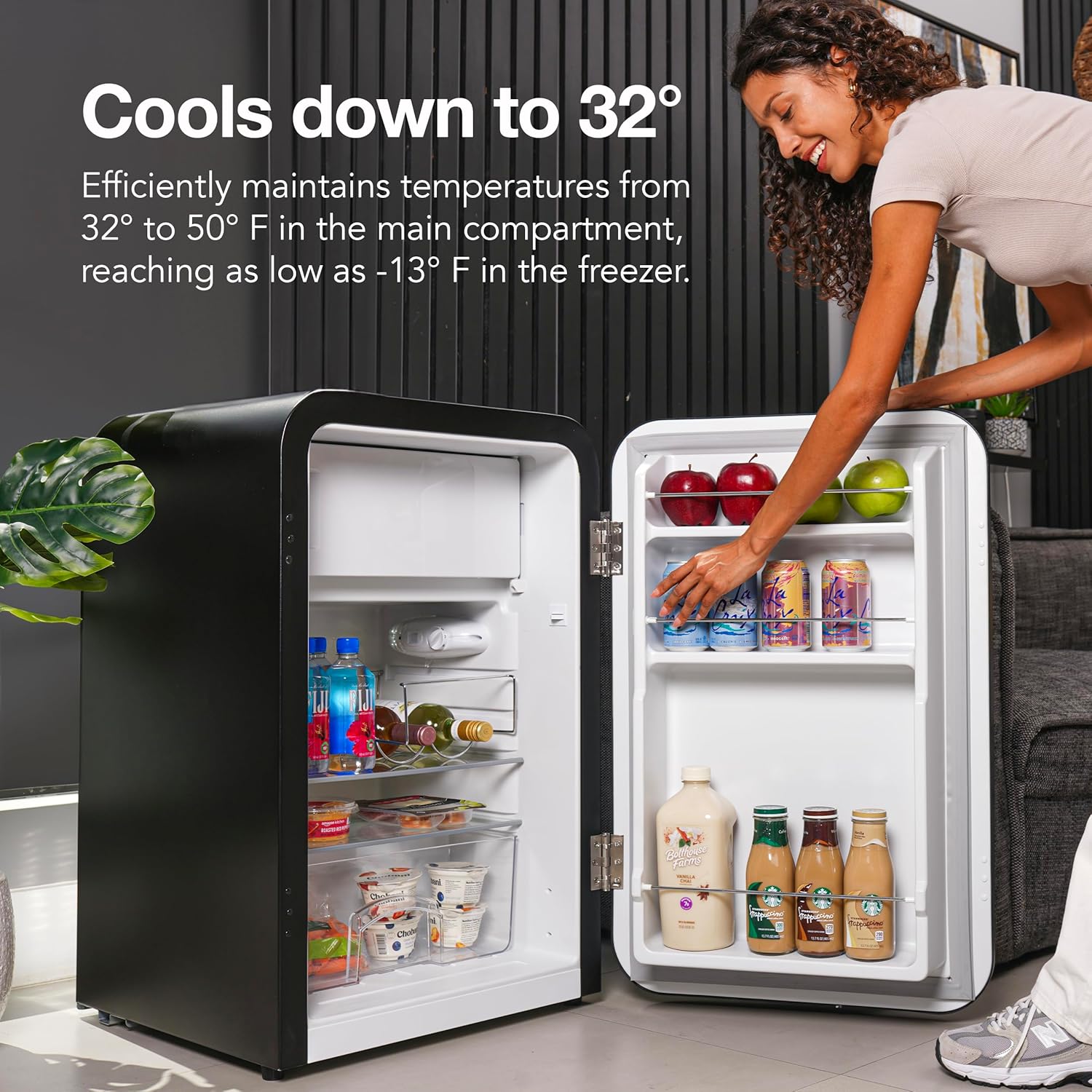 Curve 3.8 cu ft Mini Fridge with Freezer