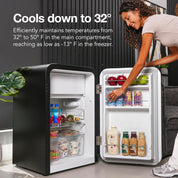 Curve 3.8 cu ft Mini Fridge with Freezer
