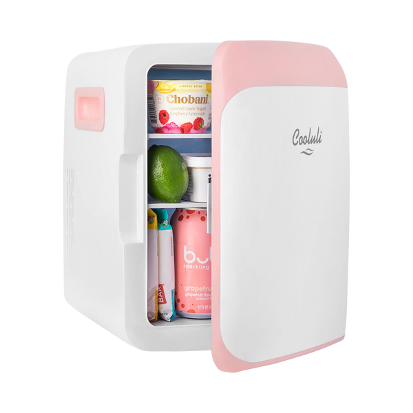 cooluli classic 10 liter pink skincare mini fridge