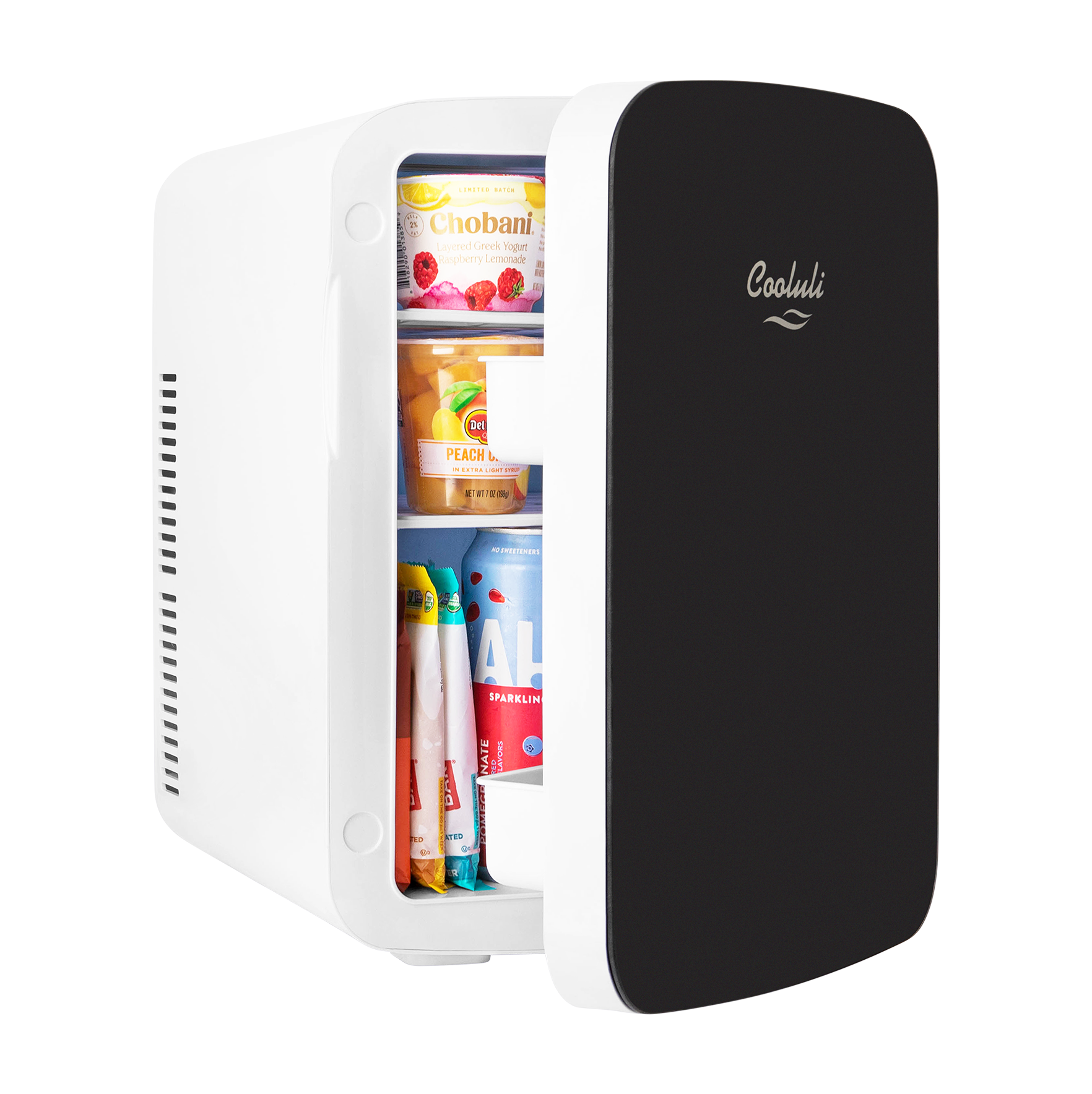  Cooluli Vibe Mini Fridge for Bedroom - With Cool Front Magnetic  Whiteboard - 15L Portable Small Refrigerator for Travel, Car & Office Desk  - Plug In Cooler & Warmer for Food