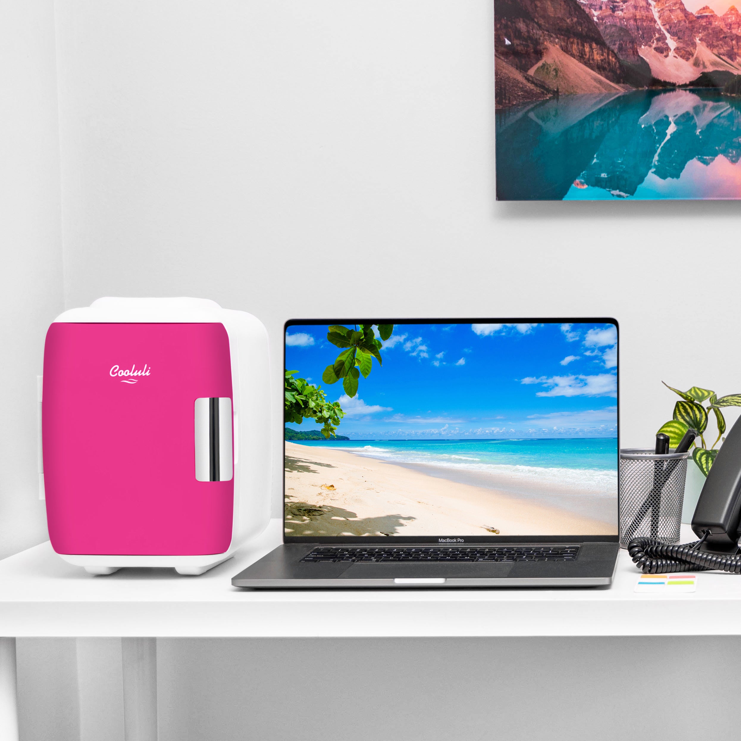 Cooluli mini fridge sales pink